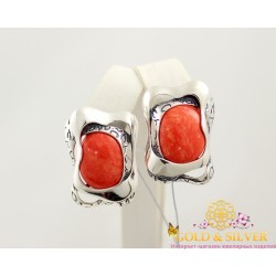 Серебряные серьги Философия коралл 2382kr